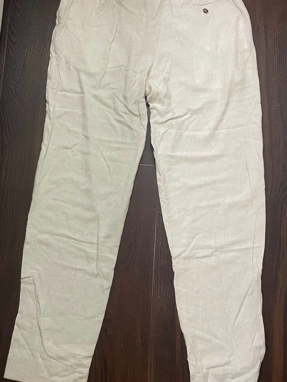 NWT Raith Cami Linen Straight Leg Trousers Oatmeal XL